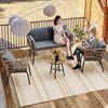 YITAHOME Wicker Outdoor Loveseat, All-Weather Patio Sofa for Balcony, Backyard, Pool, Porch, Deck, Outdoor Sectional Furniture Set with Table & Cushions - Grey