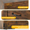 DWVO Farmhouse 6 Drawer Dresser for Bedroom, 31.5 Inch Tall Modern Dresser TV Stand with Large Drawers & Bar Handles, Storage Dressers with Power Outlets, Rustic Wood Chest of Drawers, Rustic Brown