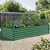 YITAHOME 8x4x1.5ft Large Raised Garden Bed Kit, Galvanized Metal Planter Box with Gloves, Ground Nails & Safety Rubber, Outdoor Above Ground Planters for Plants Vegetables Flowers, Green