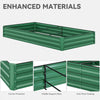 YITAHOME 8x4x1ft 2pcs Large Raised Garden Bed Kit, Galvanized Metal Planter Box with Gloves, Ground Nails & Safety Rubber, Outdoor Above Ground Planters for Plants Vegetables Flowers, Green