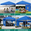 YITAHOME 10x10 Pop Up Canopy with 4 Removable Sidewall, Easy Set-Up Portable Canopy Tents for All Season Wind Gazebo with Roller Bag for Camping Wedding Patio Parties Beach Commerce, Blue