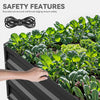 YITAHOME 12x4x1ft Large Raised Garden Bed Kit, Galvanized Metal Planter Box with Gloves, Ground Nails, Support Rod & Safety Rubber, Outdoor Above Ground Planters for Plants Vegetables Flowers, Black