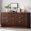 DWVO Fluted 6 Drawer Dressers, 47.5