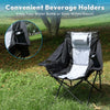 Swonder Oversized Moon Camping Chair with Innovative 2-in-1 Removable Seat Cushion for All Seasons, Heavy-Duty Fully Padded Folding Outdoor Chair with Headrest and Carry Bag