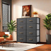 GOOBED Dresser, Fabric Dresser with 8 Drawers, Chest of Drawers for Closet, Sturdy Steel Frame, Wooden Top, Easy Pull Handle