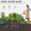 YITAHOME 8x4x1ft 2pcs Large Raised Garden Bed Kit, Galvanized Metal Planter Box with Gloves, Ground Nails & Safety Rubber, Outdoor Above Ground Planters for Plants Vegetables Flowers, Green