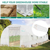YITAHOME 26'x10'x6.5' Greenhouses Heavy Duty Large Greenhouses Walk in Green Houses Tunnel Green House Outdoor Gardening Upgraded Galvanized Steel Ropes Zipper Doors, White