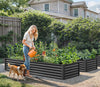 YITAHOME 6x3x1.5 2pcs Large Raised Garden Bed Kit, Galvanized Metal Planter Box with Gloves, Ground Nails, Support Rod, Outdoor Above Ground Planters for Plants Vegetables Flowers, Black