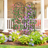 YITAHOME 2 Pack 87x20in Garden Trellises, Black Metal Coated Rustproof Trellis for Climbing Plants Outdoor, Roses, Vegetables, Vines, Cucumbers