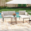 YITAHOME 3 Pieces Patio Furniture Set, Outdoor Wicker Conversation Sectional L-Shaped Sofa with 4 Seater for Backyard, Porch, Boho Detachable Lounger with Cushions and Coffee Table - Beige
