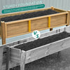 YITAHOME Raised Garden Bed, 47x18x31 Inch HIPS Poly-Wood Weather-Resistant Elevated Planter Box with Lockable Wheels for Vegetable, Brown