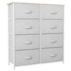 GOOBED 8 Drawers Dresser - Fabric Storage Tower, Organizer Unit for Living Room & Closets - Sturdy Steel Frame, Easy Pull Fabric Bins & Wooden Top