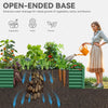 YITAHOME 8x4x1.5ft Large Raised Garden Bed Kit, Galvanized Metal Planter Box with Gloves, Ground Nails & Safety Rubber, Outdoor Above Ground Planters for Plants Vegetables Flowers, Green