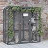 60'' Catio Outdoor Cat Enclosure Large Cat House for Mulitiple Cats Walk in Kitty Cage with Waterproof Roof, 6 Jumping Platform, Wooden Walk-in Cats Shelter, Grey