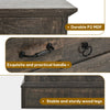 DWVO 7 Drawer Dressers, Buffet Sideboard with Power Outlets, Broad Rustic Wooden Chest of Drawers with Attractive Grain, Storage Cabinet for Living Room, Dining Room, Kitchen, Hallway, Dark Rustic Oak