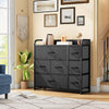 DWVO 7 Drawers Dresser, Organizer Unit for Bedroom, Fabric Dresser Storage Tower for Hallway, Entryway, Closets, Sturdy Steel Frame, Wooden Top