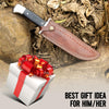 WARIVO KNIFE D2 13 Inch Full Tang Fixed Blade Bowie Knife with Leather Sheath - Suitable for Outdoor, Bushcraft, Survival, and Camping Knife with Black Micarta Handle