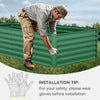 YITAHOME 8x4x2ft Large Raised Garden Bed Kit, Galvanized Metal Planter Box with Gloves, Ground Nails, Support Rod & Safety Rubber, Outdoor Above Ground Planters for Plants Vegetables Flowers, Green