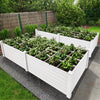 YITAHOME 4x4x2 FT Plastic Raised Garden Bed Kit, Large Outdoor Above Ground Planter Box with Growth Grid for Plants, Vegetables, and Flowers, Easy Installation, White