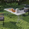 YITAHOME 6ft Folding Table, Heavy Duty Picnic Table w/1.5