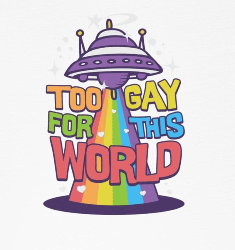 Too Gay for this world - Spinner T-Shirt Dress