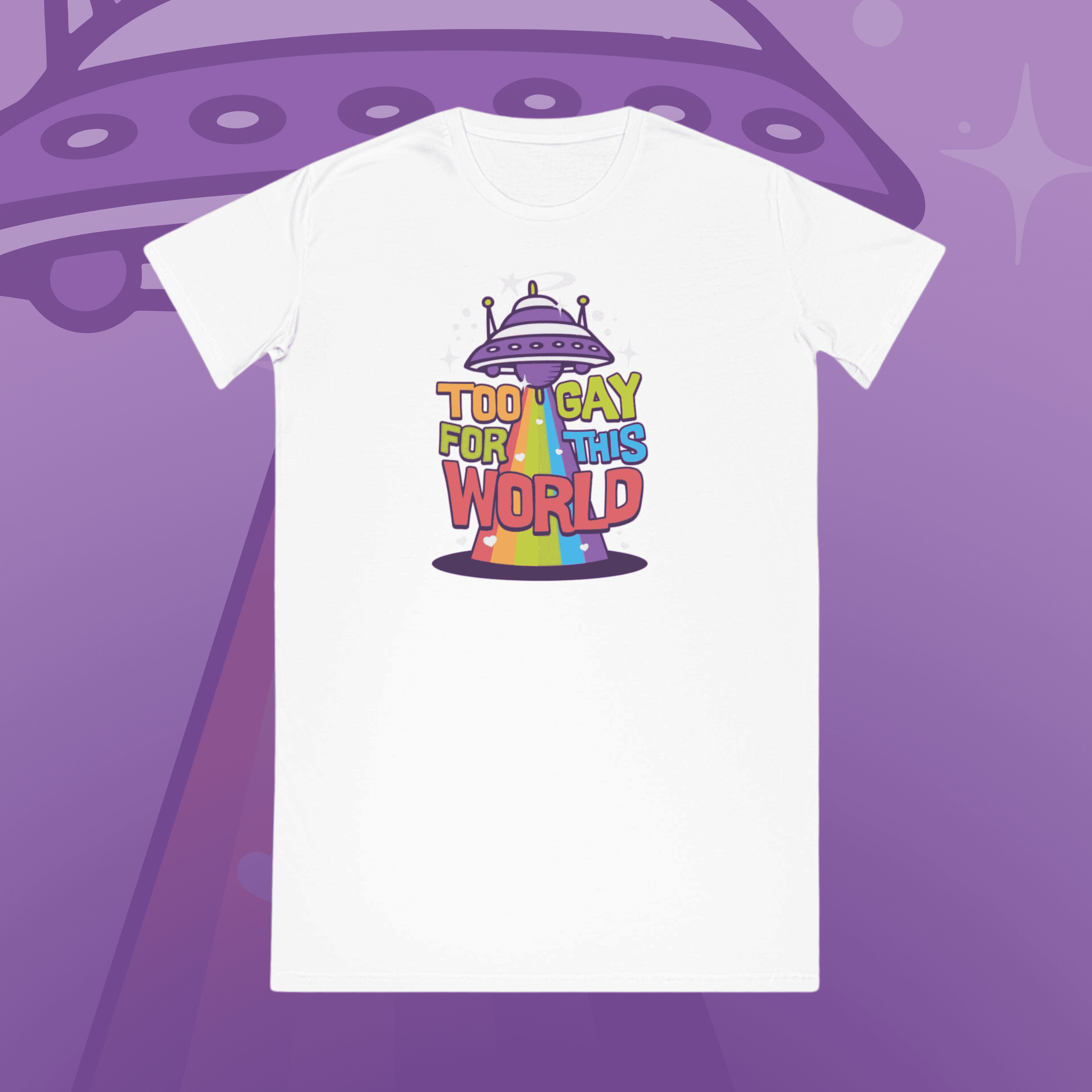 Too Gay for this world - Spinner T-Shirt Dress
