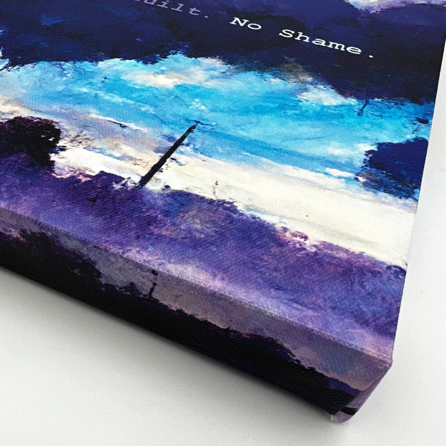 No Guilt No Shame Purple Hearts- Canvas Print
