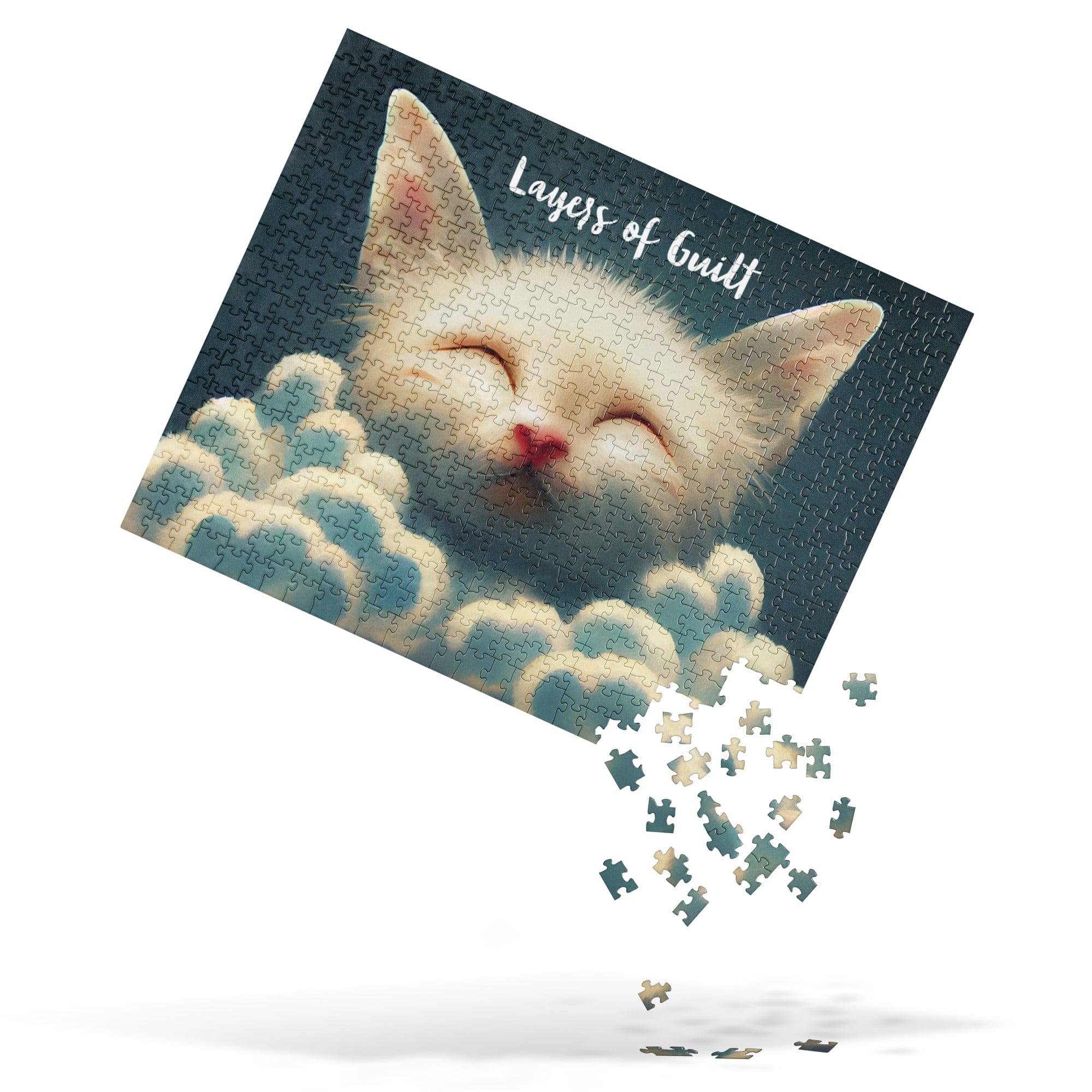 Layers of Guilt - Happy Kitty in Clouds - Jigsaw puzzle (252 pieces)