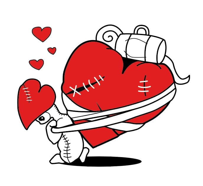 Custom Guilt Gear - Heart Toons 3 - Personalized Unisex Heavy Blend Crewneck Sweatshirt