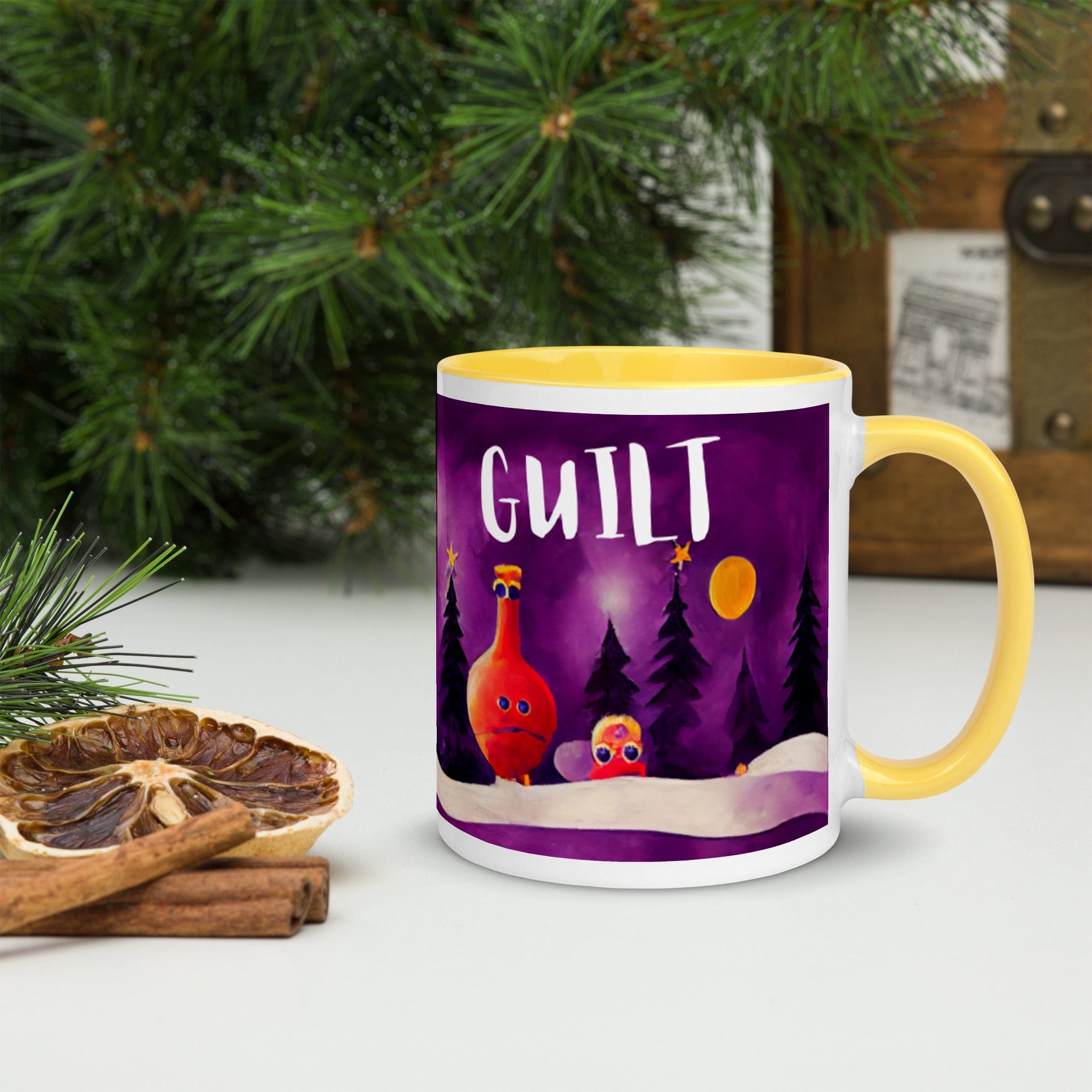 Accepting of my Guilt - Mug with Quirky Christmas Creatures